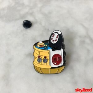 Bathing No-Face Lapel Pin