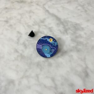 Hobbit House on Starry Night Lapel Pin