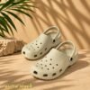 Classic Crocs Beige (4) Convertible Mules Design #3